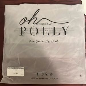 MODERN LOVE size 4 OH POLLY 
TEARDROP CUP PLEATED MINI DRESS IN BROWN